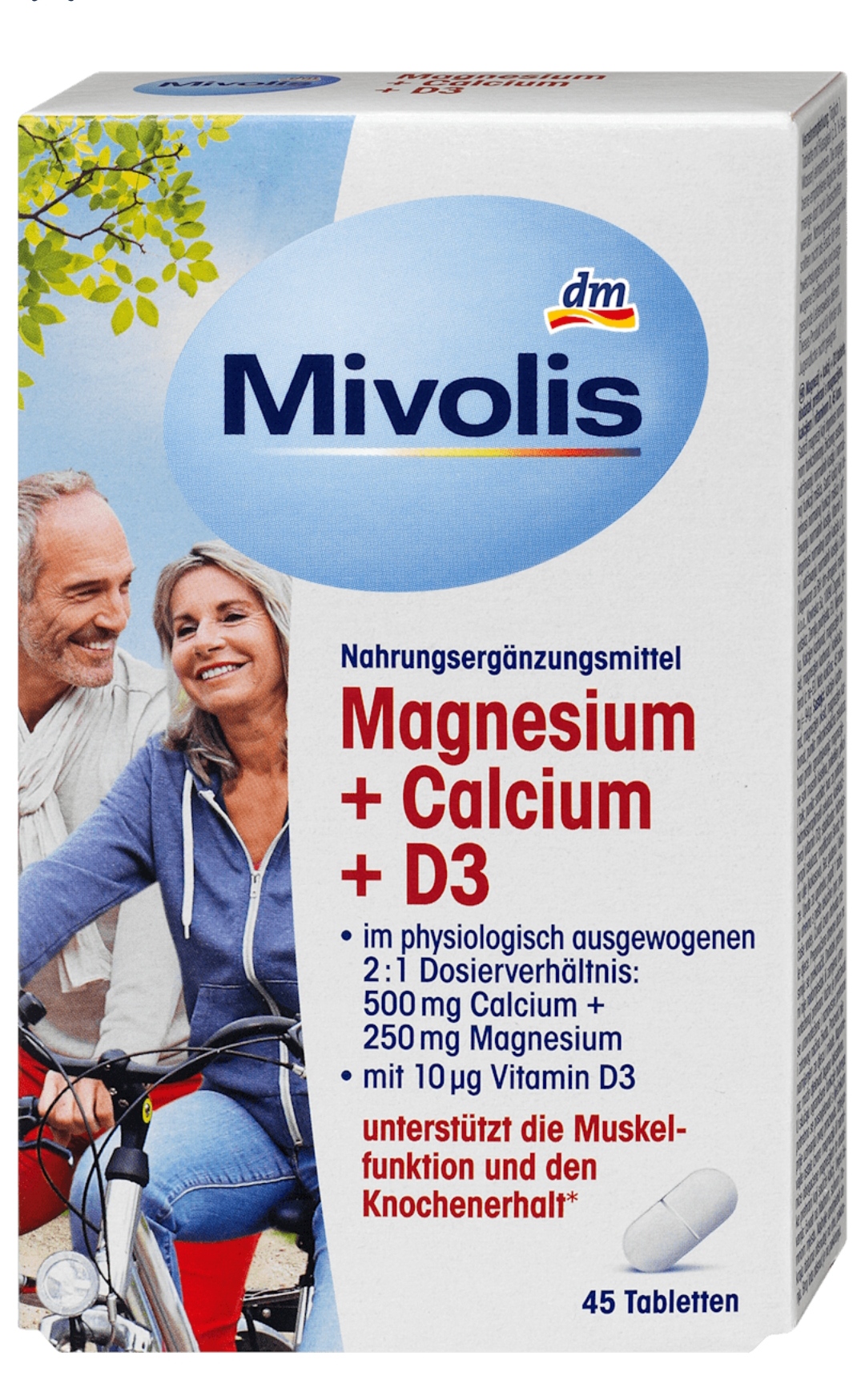 مکمل کلسیم، منیزیم و ویتامین D3 می‌فولیس (Mivolis Magnesium + Calcium + D3)
