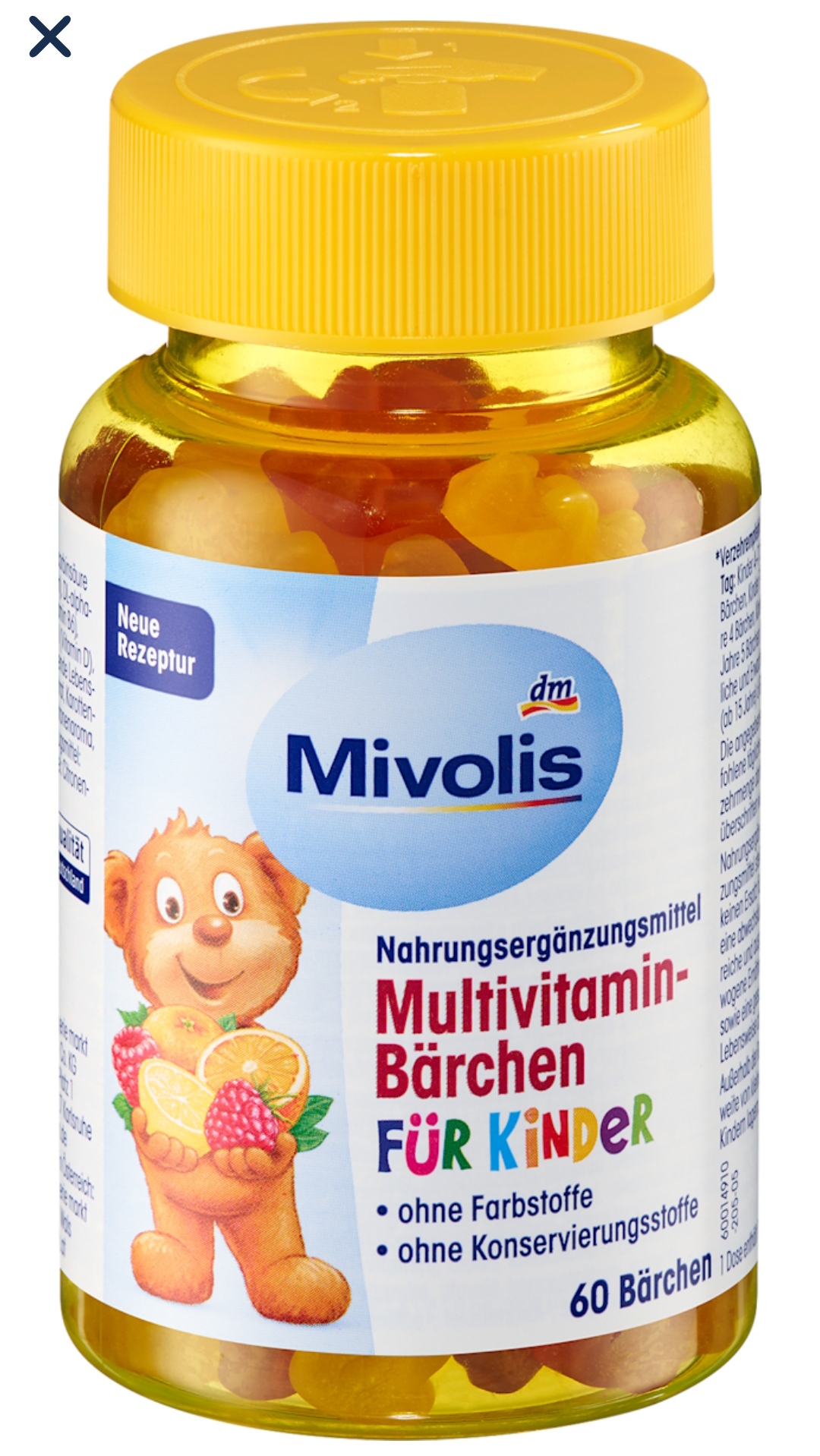 مولتی‌ویتامین پاستیلی کودکان میوولیس اصل المان (Mivolis Multivitamin Gummies for Kids)
