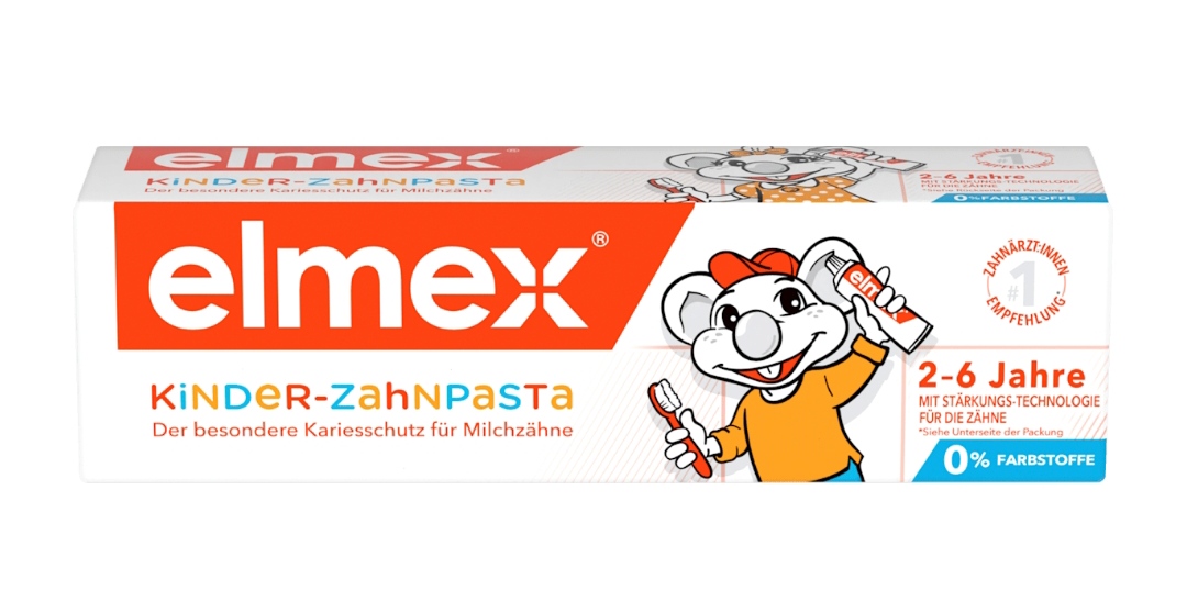 خمیر دندان المکس کودکان ۲ تا ۶ سال با فرمول محافظت از دندان‌های حساسelmex Kinder-Zahnpasta 2-6 Jahre