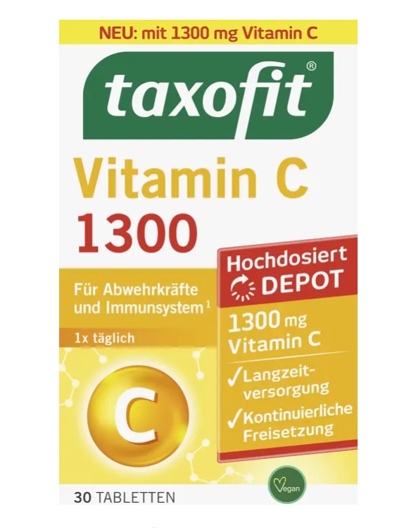 قرص ویتامین C تاکسوفیت ۱۳۰۰ میلی‌گرم – Taxofit Vitamin C 1300 Depot