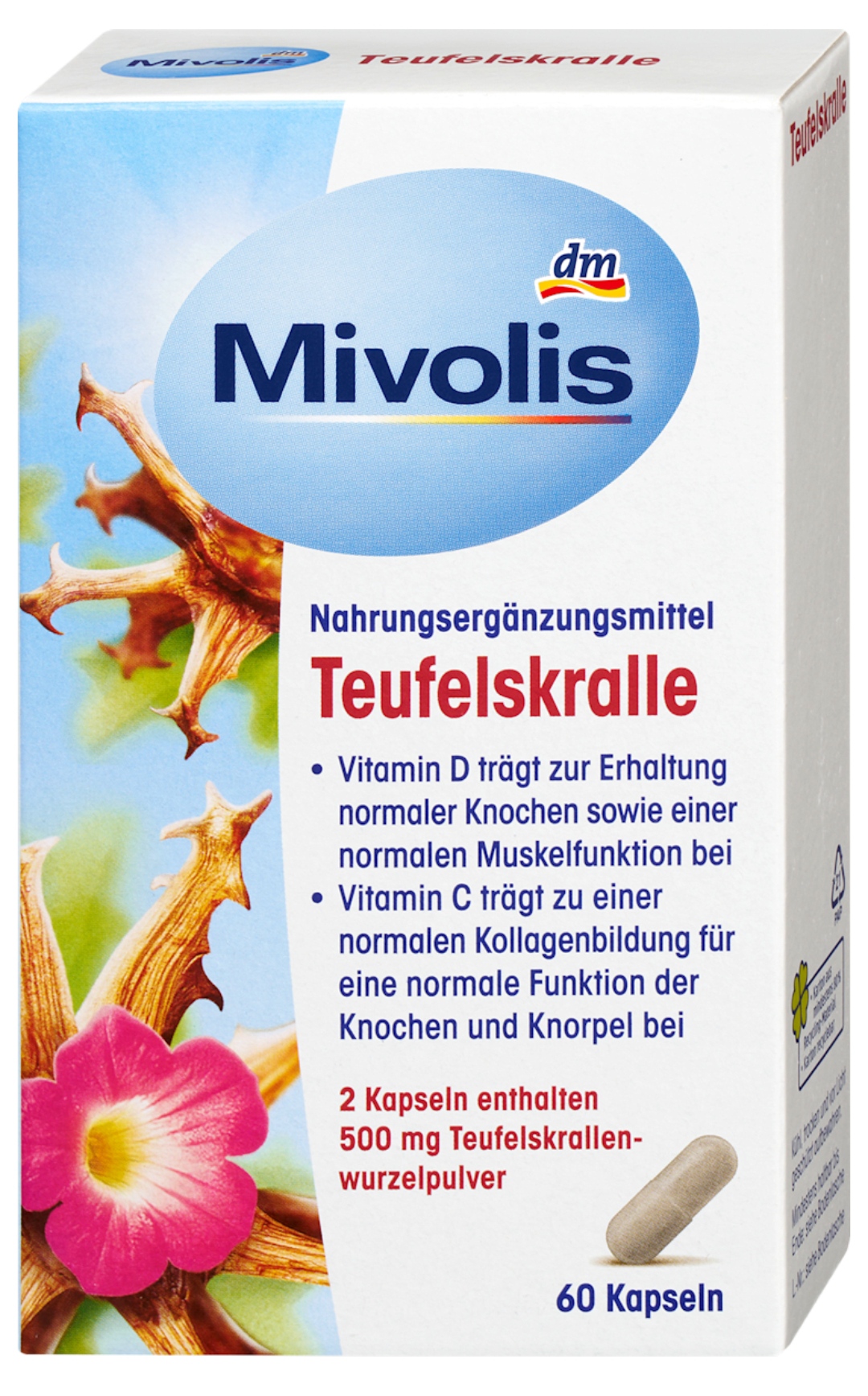 کپسول تِیوفلس‌کراله (پنجه شیطان) میوولیس – سلامت مفاصل و استخوان (Mivolis Teufelskralle Kapseln)