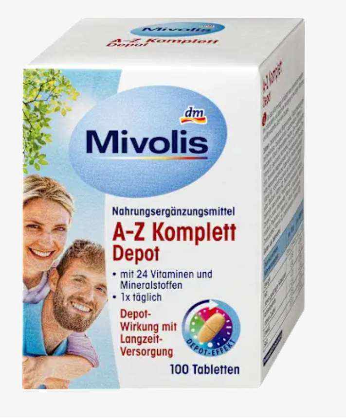 قرص مولتی‌ویتامین و مینرال دپوت A تا Z میوولیس (Mivolis A–Z Depot Tabletten)