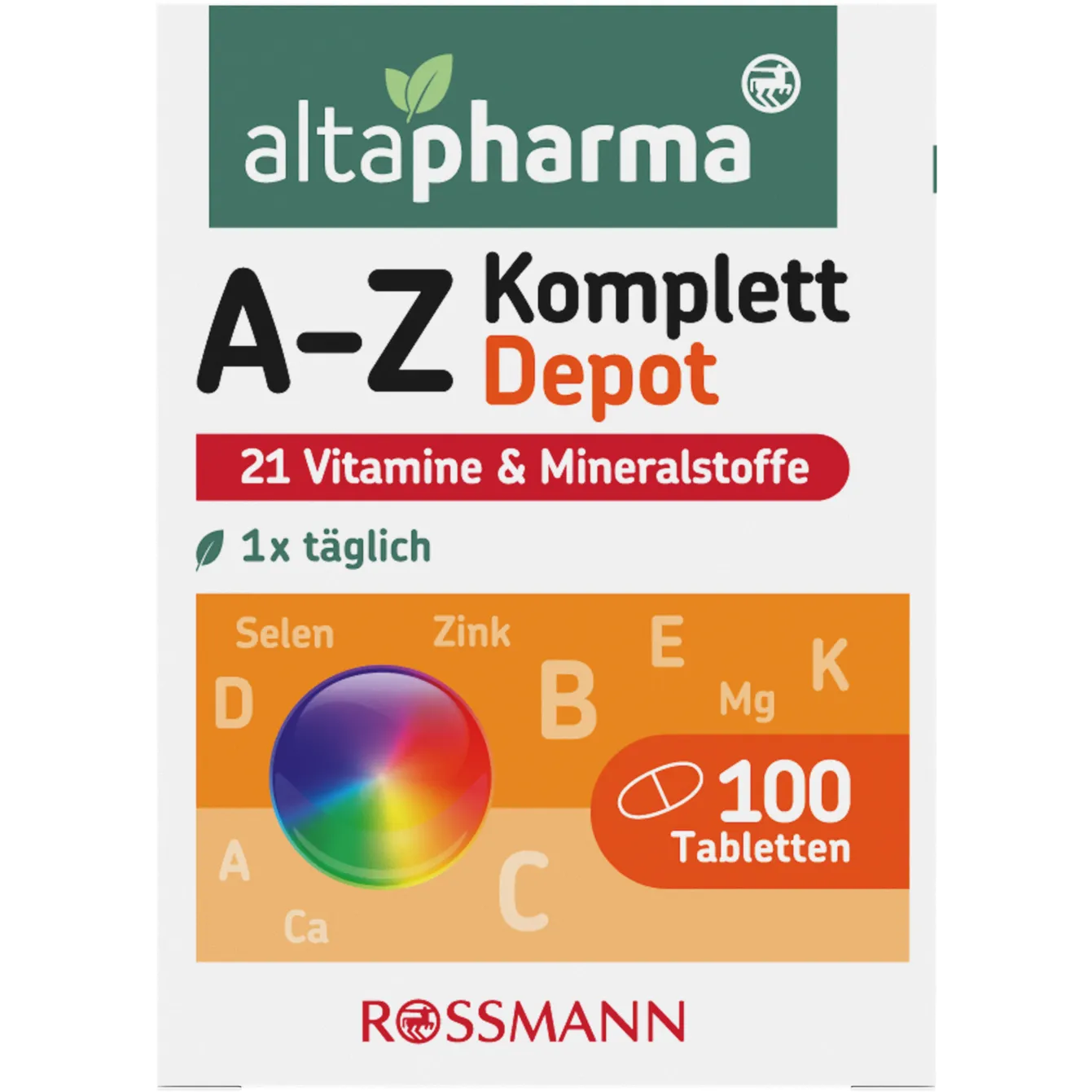 مولتی‌ویتامین Altapharma A–Z Komplett Depot – بسته ۱۰۰ عددی