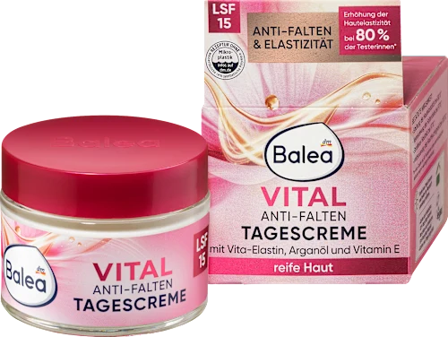 ‌ کرم روز ضدچروک غنی‌شده از Vita‑Elastin، روغن آرگان و ویتامین E