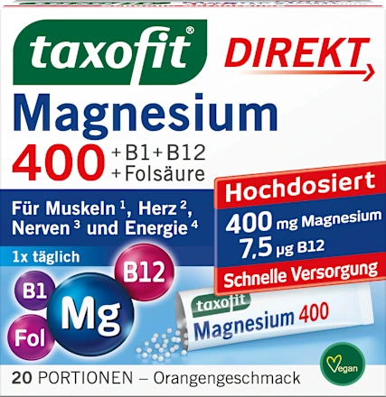 ساشه منیزیم ۴۰۰ تاکسوفیت | Taxofit Magnesium 400 Direkt |عدد20