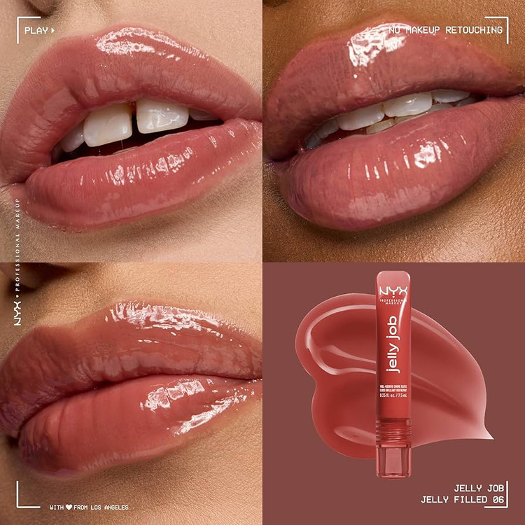 لیپ گلاس حجیم کننده لب نیکس Jelly Job Full-Bodied Shine Glos