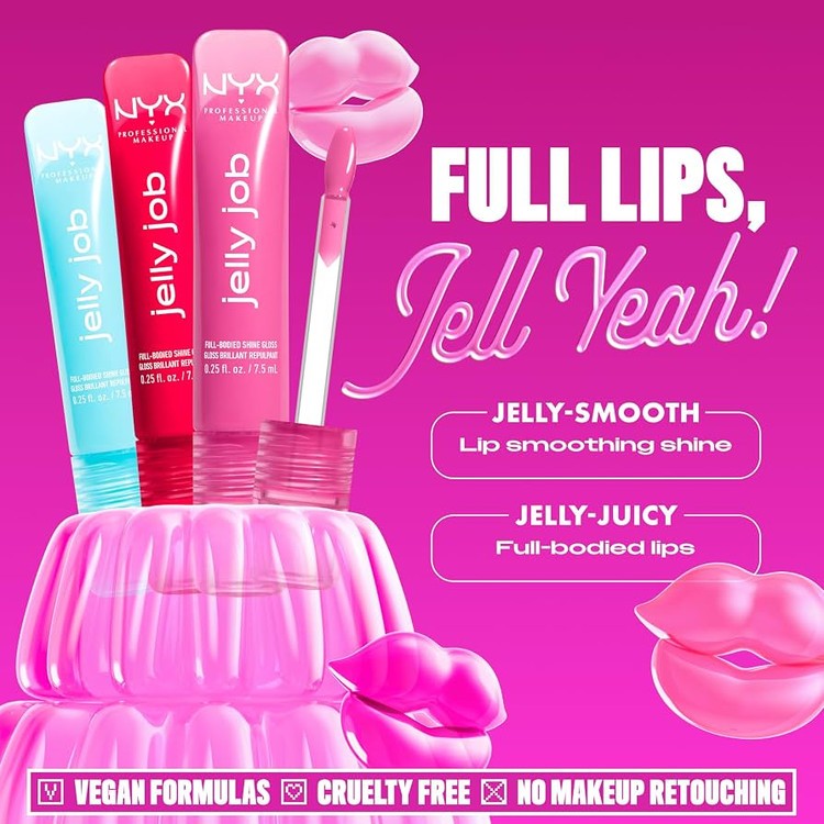 لیپ گلاس حجیم کننده لب نیکس Jelly Job Full-Bodied Shine Glos
